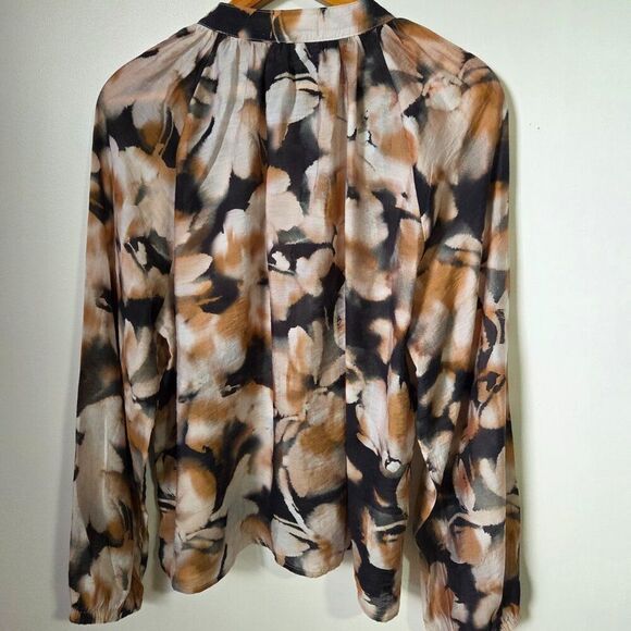 NWOT CLOTH AND STONE PRINTED CHINESE COLLAR BUTTON DOWN TOP SIZE L - Picture 3 of 16